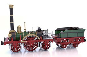 Occre Adler German Steam Locomotive & Tender Plastic Model Locomotive Kit 1/24 Scale #54001