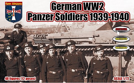 Orion WWII German Panzer Soldiers 1939-1940 (48) Plastic Model Military Figure Kit 1/72 #72058