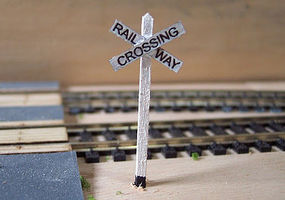 Osborn Transition Cross Bucks (wooden kit) HO Scale Model Railroad Trackside Accessory #1009
