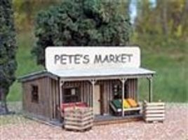 Osborn Pete's Produce Stand (wooden kit) HO Scale Model Railroad Building Kit #1062