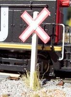 Osborn Current Crossbucks (wooden kit) N Scale Model Railroad Trackside Accessory #3010