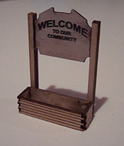 Osborn Welcome Sign (wooden kit) N Scale Model Railroad Billboard Sign #3021