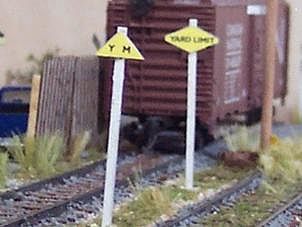 Osborn Yard Limit Signs (wooden kit) N Scale Model Railroad Trackside Accessory #3053