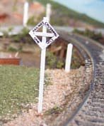 Osborn Railway Crossing Sign (wooden kit) N Scale Model Railroad Trackside Accessory #3054