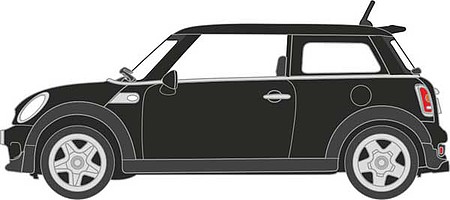 Oxford Mini Hatch Midnight black - N-Scale