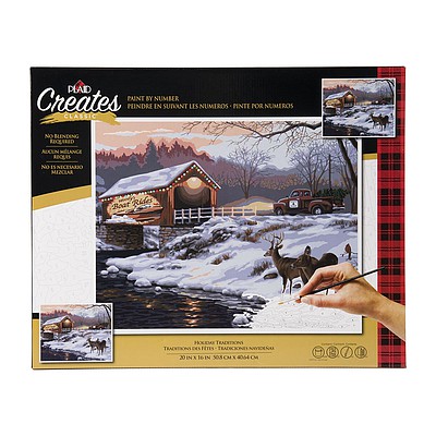 Plaid Holiday Traditions Paint By Number Kit #13394