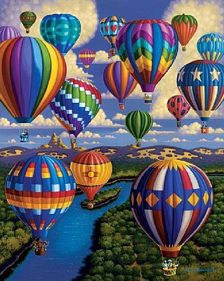 Plaid Eric Dowdle Balloon Festival Paint by Number (16x20) Paint By Number Kit #17084