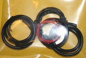 Parts-By-Parks Radiator Hose, Black Heater Hose, Red Battery Cable Plastic Model Engine Detail 1/25 #1010