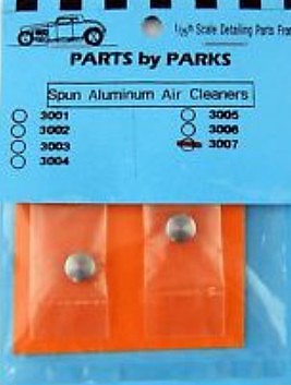 Parts-By-Parks Air Cleaner 5/16 x 5/32 (Spun Aluminum)(2) Plastic Model Vehicle Accessory 1/25 #3007