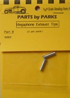 Parts-By-Parks Exhaust Tip (Spun Aluminum) Plastic Model Vehicle Accessory 1/25 Scale #5001