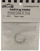 Parts-By-Parks Flathead Long Finned Oil Filter (Satin Finish) Plastic Model Vehicle Acc Kit 1/25 #8000