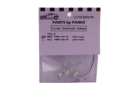 Parts-By-Parks Pulley Set 1 (Spun Aluminum) Plastic Model Vehicle Accessory Kit 1/25 Scale #9010