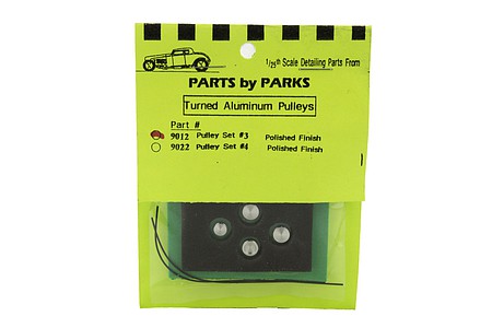 Parts-By-Parks Pulley Set 3 (Polish Finish) Plastic Model Vehicle Accessory Kit 1/25 Scale #9012