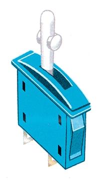 Peco On/Off Switch (Light Blue) Model Railroad Electrical Accessory #22