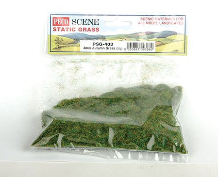 Peco 4mm Static Grass Autumn Grass (20g) Model Railroad Grass Earth #psg403