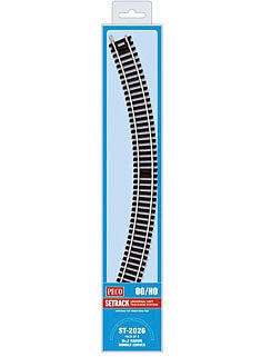 Peco Code 100 2nd Radius Double Curve Track (4) HO Scale Nickel Silver Model Train Track #st2026