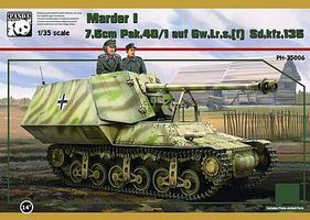 Panda SdKfz 135 Marder I Tank w/7.5cm Pak 40/1 Gun on GWLrS(f) Military Vehicle Kit 1/35 #35006