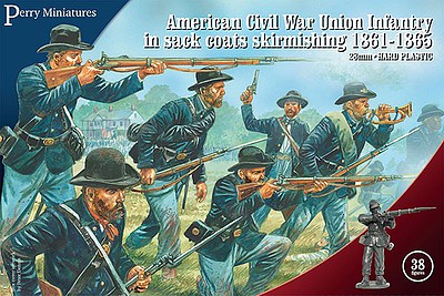 Perry 28mm American Civil Union Infantry in Sack Coats Skirmishing 1861-1865 (38)