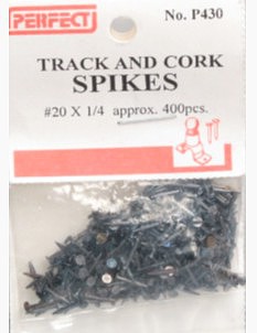 Perfect-Parts Track/Cork Spikes #20 1/4 (Approx. 400/cd) (6cd/dlr.pk)