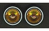 Pegasus Deep Dish Gold Spoke Rims w/Knock Offs & Dunlop Rubber Tires (4) 1/24 Scale #1015