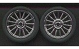 Pegasus Spider Chrome Rims w/Tires (4) Plastic Model Tire Wheel 1/24 Scale #1206