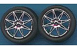 Pegasus Diamantes Chrome Rims w/Tires (4) Plastic Model Tire Wheel 1/24 Scale #1254