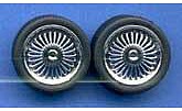 Pegasus Chrome Apollo Rims w/Tires (4) Plastic Model Tire Wheel 1/24 Scale #1270