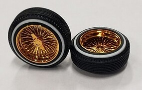 Pegasus Dz's Gold Shallow Rims w/Whitewall Tires (4)