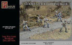 Pegasus German Fallschirmjager (10) Plastic Model Military Figure 1/32 Scale #3204