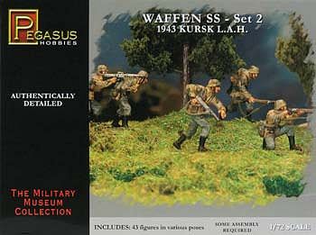 Pegasus German Waffen SS Set 2 (43) Plastic Model Military Figure 1/72 Scale #7202