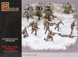 Pegasus WWII Russian Infantry Winter Dress (40) Plastic Model Military Figure 1/72 Scale #7269