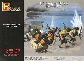 Pegasus U.S. Rangers D-Day June 6th 1944 (39) Plastic Model Military Figure 1/72 Scale #7351
