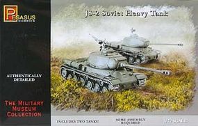 JS-2 Soviet Heavy Tank (2) Plastic Model Military Vehicle Kit 1/72 Scale #7669