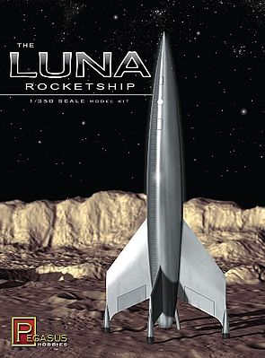 Pegasus Luna Rocketship Science Fiction Plastic Model Kit 1/350 Scale #9110