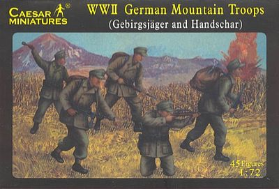 Pegasus WWII German Mountain Troops (45) Plastic Model Military Figure 1/72 Scale #c067