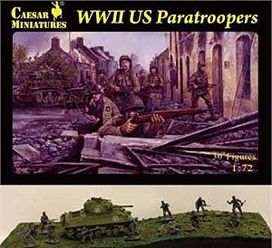 Pegasus WWII US Paratroopers (30) Plastic Model Military Figure 1/72 Scale #c076