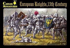 Pegasus European Knights 15th Century (30) Plastic Model Military Figure 1/72 Scale #c091