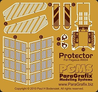 Paragraphix NSEA Protector Photo-Etch Set Science Fiction Plastic Model Accessory 1/1400 Scale #126