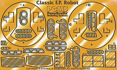 Paragraphix Robby the Robot Photo-Etch Set Science Fiction Plastic Model Accessory 1/12 Scale #135
