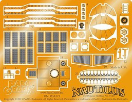 Paragraphix The Nautilus Submarine PE Set Science Fiction Plastic Model Accessory 1/144 Scale #173