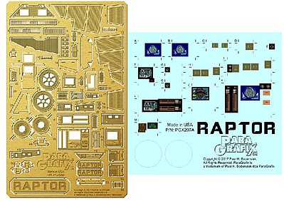 Paragraphix BSG Raptor Photo-Etch & Plastic Film Set Science Fiction Plastic Model Accessory 1/32 #207
