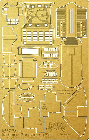 Paragraphix USS Enterprise NCC1701 Refit Interior Science Fiction Plastic Model Accessory 1/537 #216