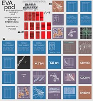 Paragraphix EVA Pod Stock Interior Decal Set for MOE Science Fiction Plastic Model Accessory 1/8 #223