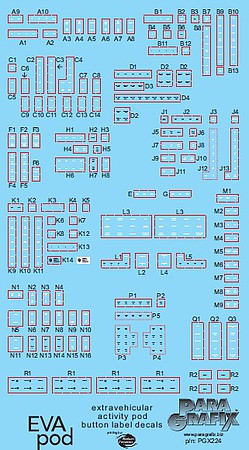 Paragraphix EVA Pod Button Label Decal Set for MOE Science Fiction Plastic Model Accessory 1/8 #224