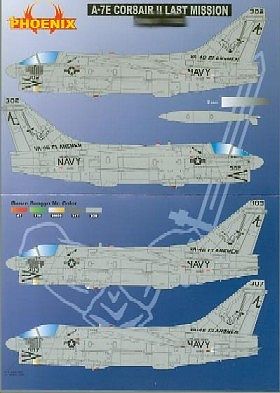 Phoenix-Decals 1/32 A7E Corsair II Last Mission Vol.3 for TSM