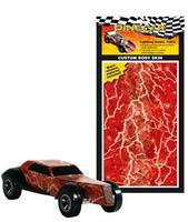 Pine-Car Pinewood Derby Lightning Strikes Body Skin Pinewood Derby Decal and Finishing #p3975