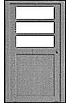 Pike-Stuff 3-Panel Window Door (3) HO Scale Model Railroad Scratch Supply #1104