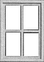 Pike-Stuff 4-Pane Window (3) HO Scale Model Railroad Scratch Supply #2103