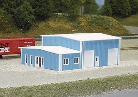 Pike-Stuff Contractor's Building 40' x 60' (blue) N Scale Model Railroad Building #8006