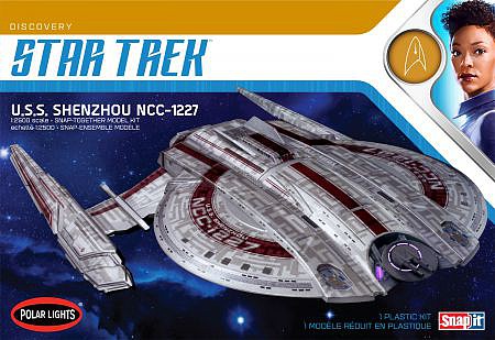 Polar-Lights Star Trek USS Shenzhou (Snap) Plastic Model Spacecraft kit 1/2500 Scale #967m